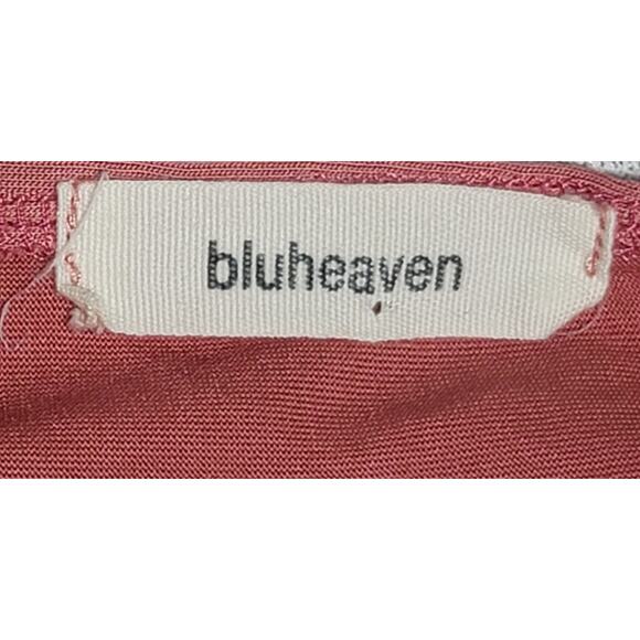 Bluheaven Coral Pink Spaghetti Strap Hi Low Dress Large Flowy Pockets Soft - Picture 4 of 6